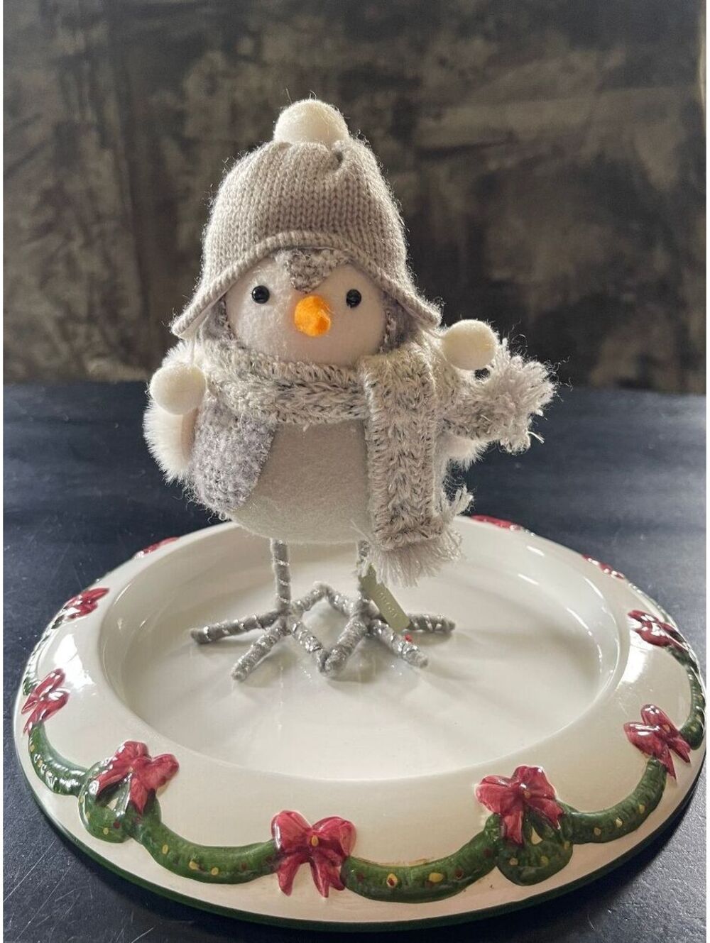 Primrose 2020 Winter Bird Figurine with Hat and Scarf-Featherly Friends